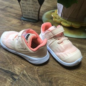 Nike size 5c peach and bright peach sneakers